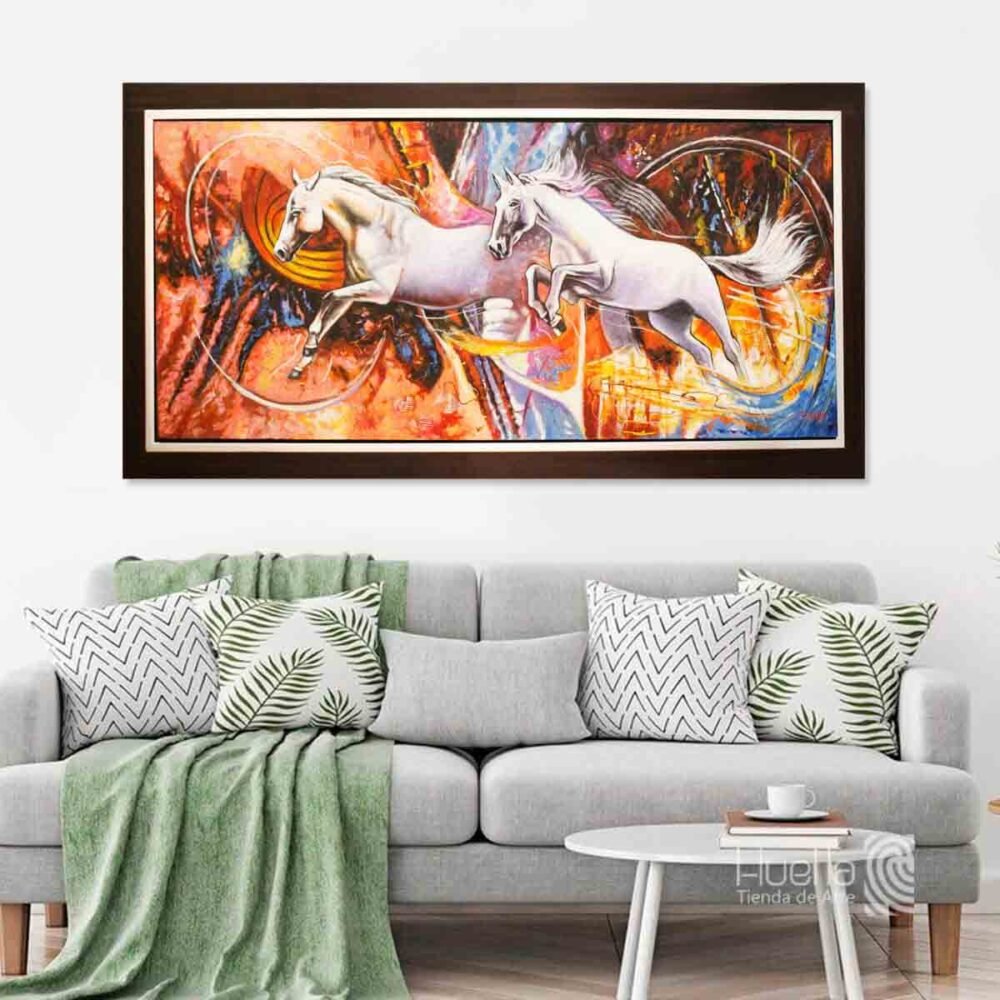 Caballos blancos abstractos - Imagen 2